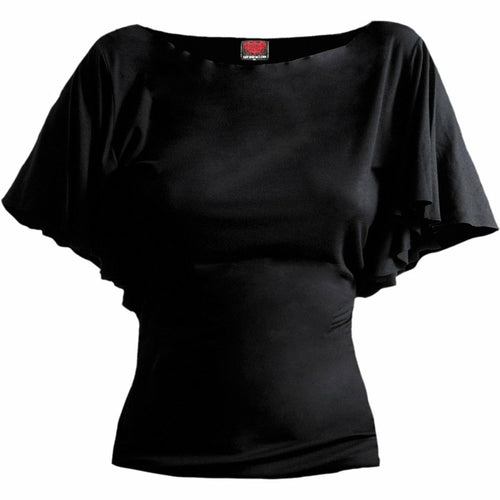 Deze "Elegante Gothic Vleermuismouw top" is verkrijgbaar in diverse mouwen en perfect voor een dag, avond uit of voor een elegant diner.