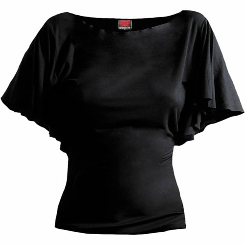 Deze "Elegante Gothic Vleermuismouw top" is verkrijgbaar in diverse mouwen en perfect voor een dag, avond uit of voor een elegant diner.