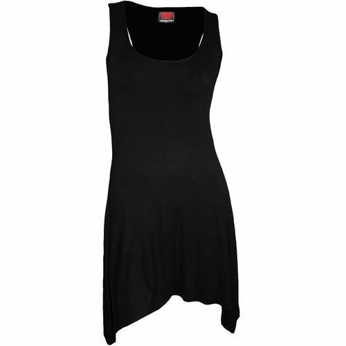 GOTHISCHE ELEGANTIE - Gothic Camisole Jurk in het Zwart