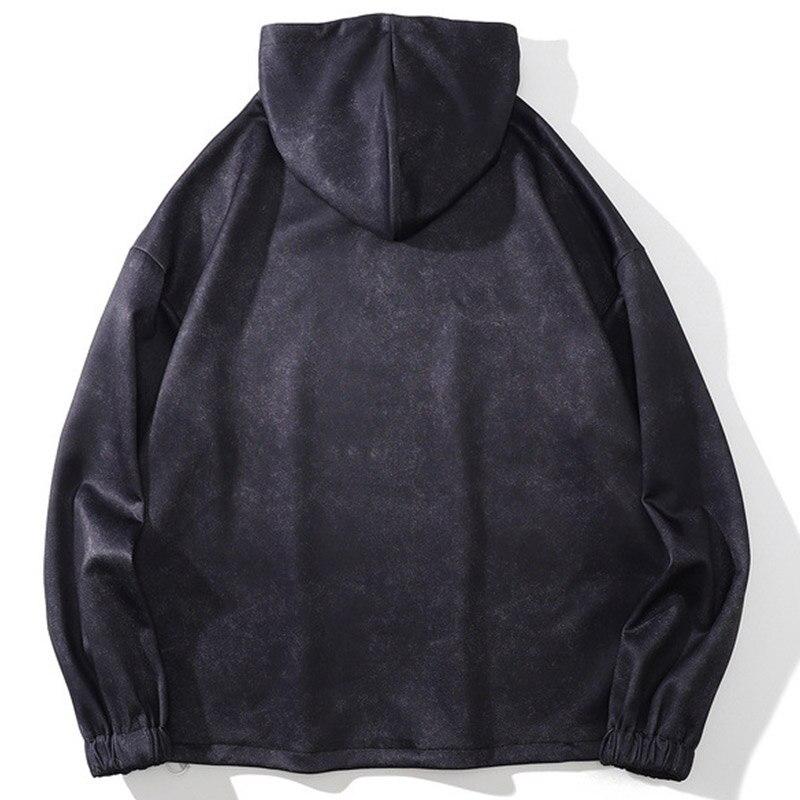 Gothic Witch Punk Letter Print Hoodie Men Casual Retro Hooded Rock