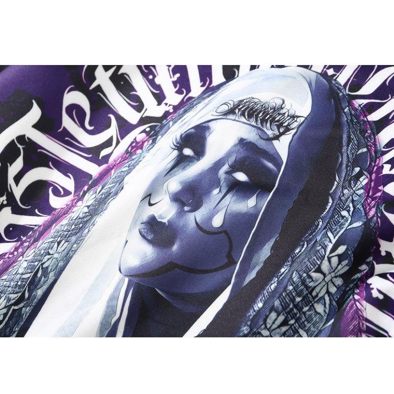 Gothic Witch Punk Letter Print Hoodie Men Casual Retro Hooded Rock