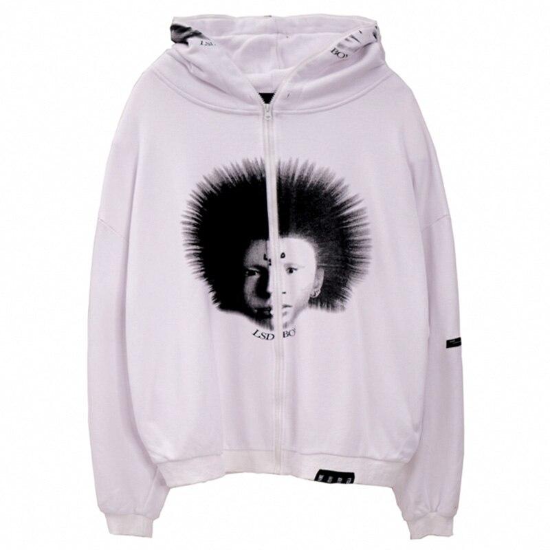 Hoodies Men Gothic Punk Boy Zipper Outwear Rock Cool Hipster Coats