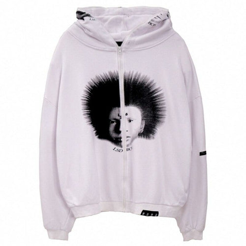 Hoodies Men Gothic Punk Boy Zipper Outwear Rock Cool Hipster Coats
