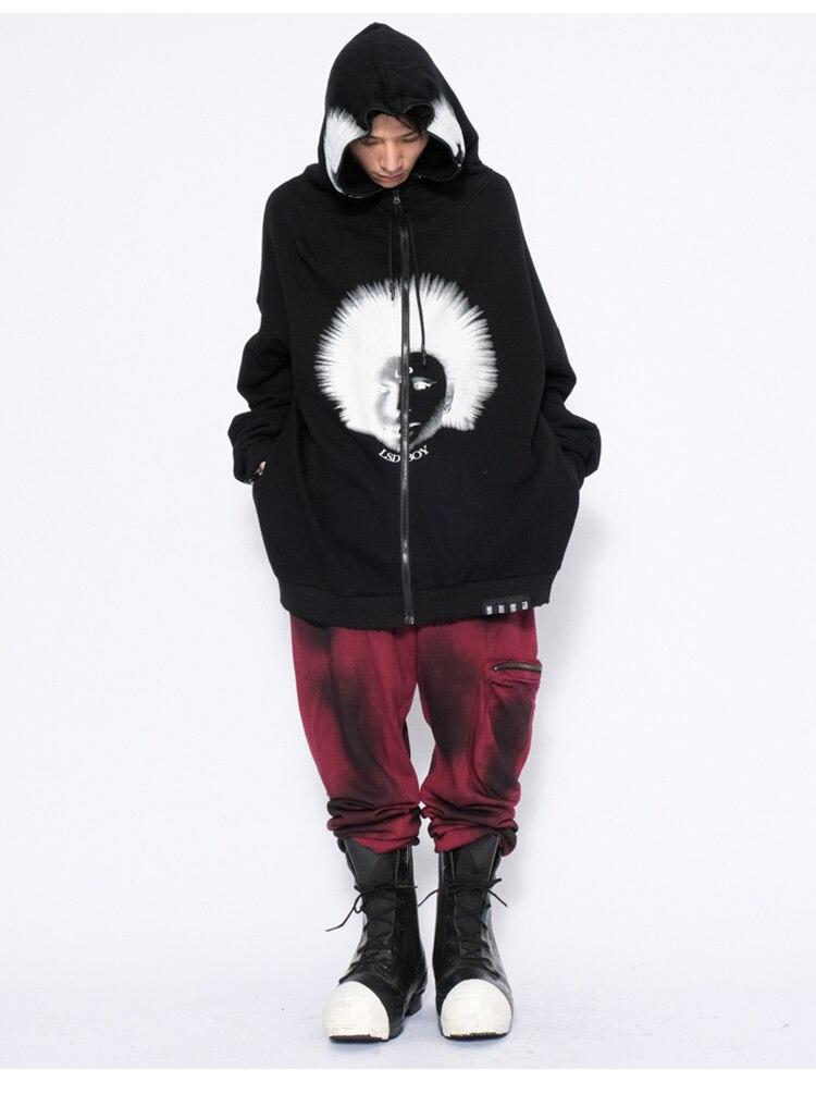 Hoodies Men Gothic Punk Boy Zipper Outwear Rock Cool Hipster Coats