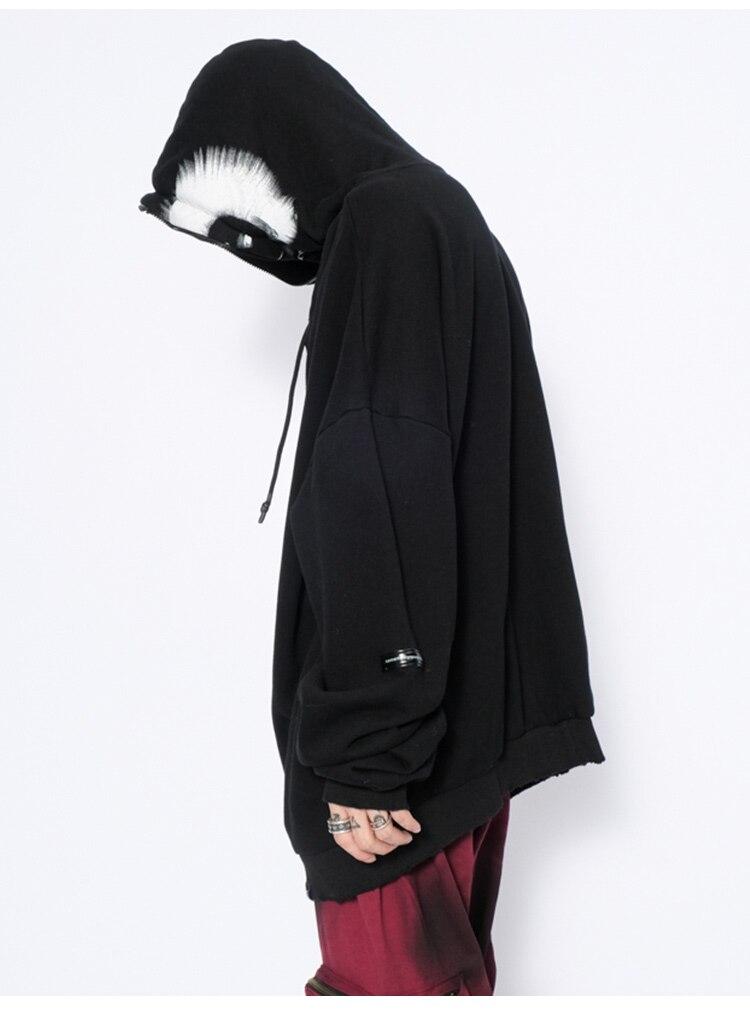 Hoodies Men Gothic Punk Boy Zipper Outwear Rock Cool Hipster Coats