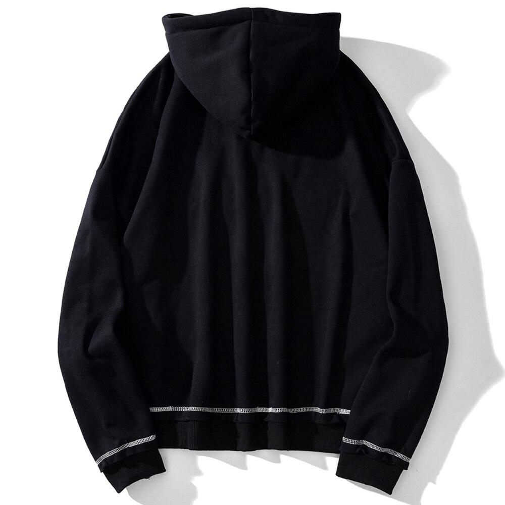 Hoodie Men Gothic Letter Comics Print Fleece Warm Pullover Couple