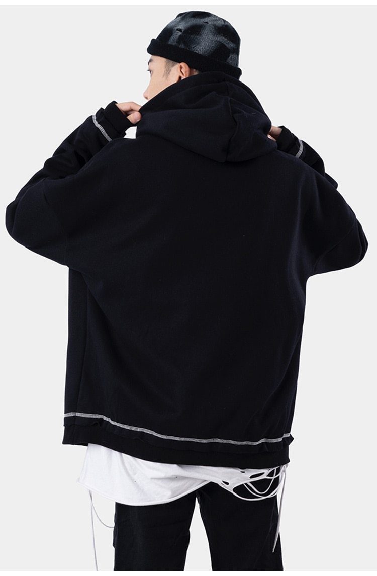 Hoodie Men Gothic Letter Comics Print Fleece Warm Pullover Couple