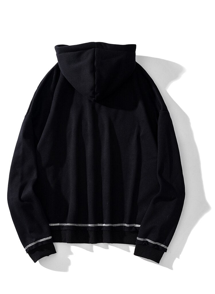 Hoodie Men Gothic Letter Comics Print Fleece Warm Pullover Couple