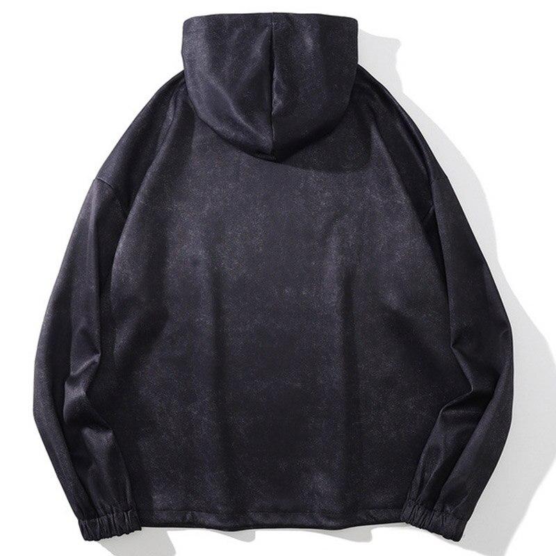 Hoodie Men Retro Gothic Statue Print Casual Hooded Sweatshirt Pullover