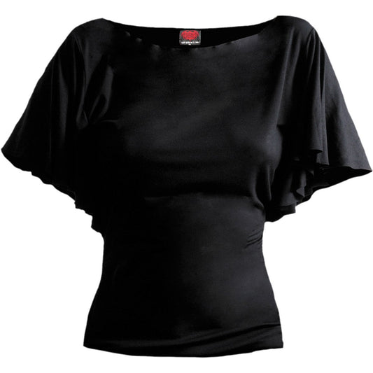 Deze "Elegante Gothic Vleermuismouw top" is verkrijgbaar in diverse mouwen en perfect voor een dag, avond uit of voor een elegant diner.